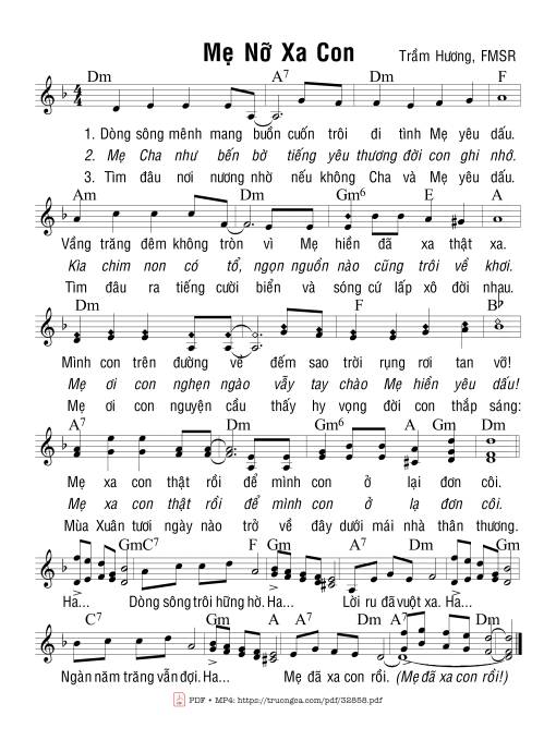 Mẹ Nỡ Xa Con - Trầm Hương