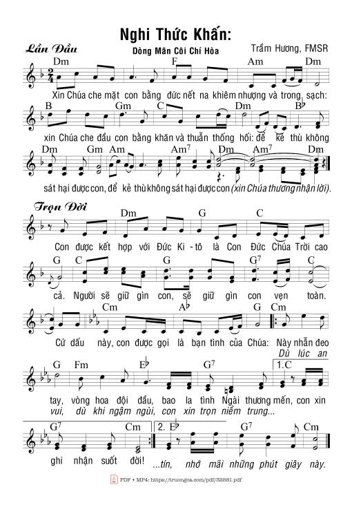 Sheet PDF of Nghi Thức Khấn