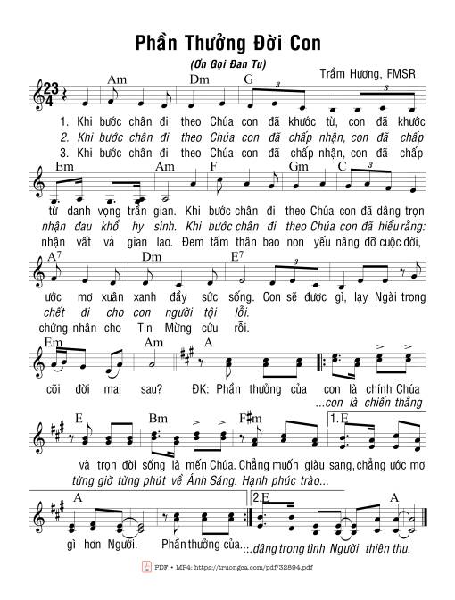 Phần Thưởng Đời Con