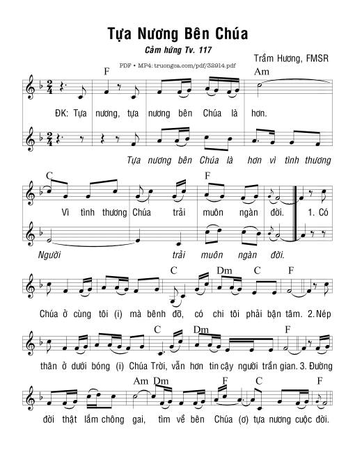 Sheet PDF of Tựa Nương Bên Chúa