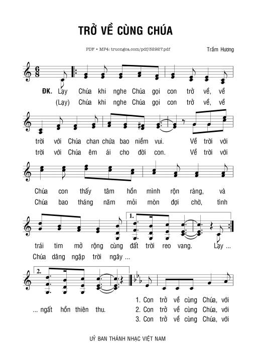 Sheet PDF of Trở Về Cùng Chúa