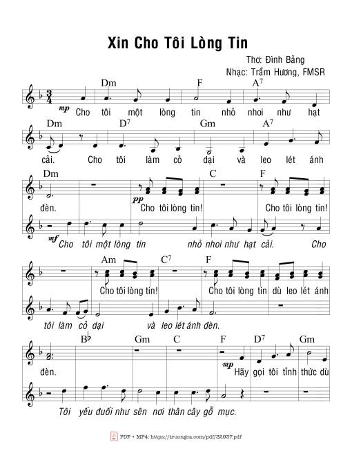 Xin Cho Tôi Lòng Tin