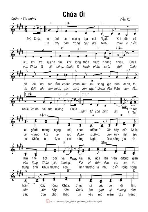 Chúa Ơi (2 Bè) - Viễn Xứ