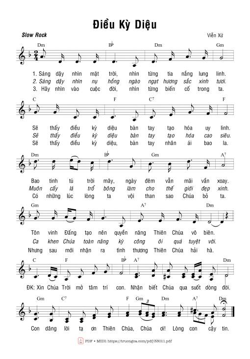 Sheet PDF of Điều Kỳ Diệu