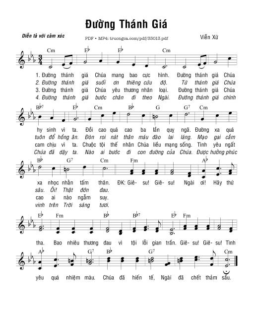 Sheet PDF of Đường Thánh Giá