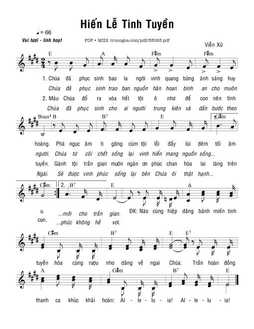 Sheet PDF of Hiến Lễ Tinh Tuyền