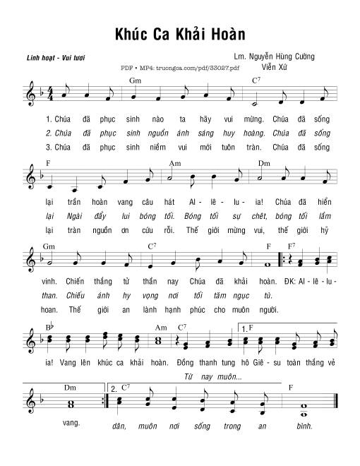 Sheet PDF of Khúc Ca Khải Hoàn
