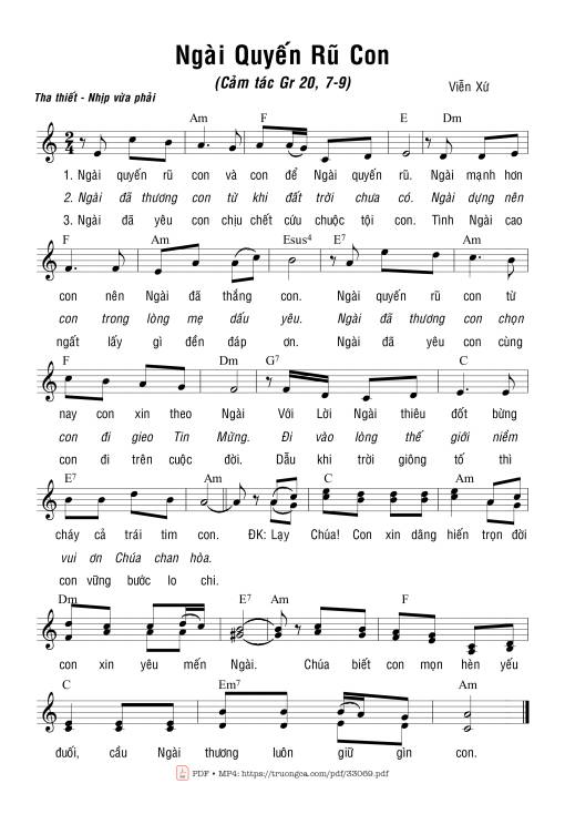 Sheet PDF of Ngài Quyến Rũ Con