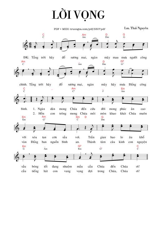 Lời vọng - Lm. Thái Nguyên