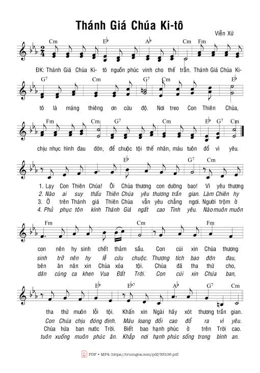 Sheet PDF of Thánh Giá Chúa Kitô
