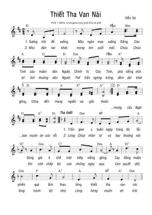 Sheet PDF of Thiết Tha Van Nài