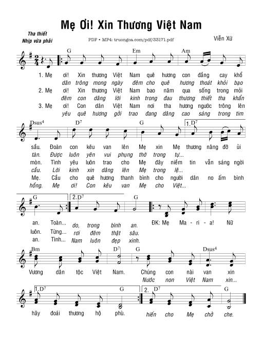 Mẹ Ơi! Xin Thương Việt Nam