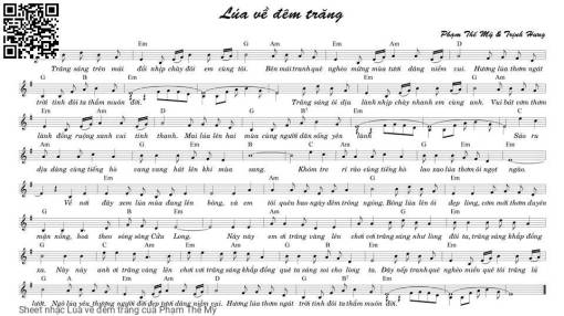 Sheet PDF of Lúa về đêm trăng