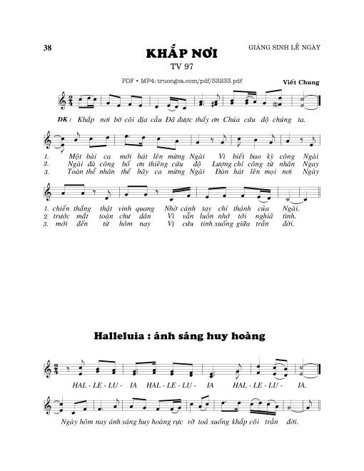 Sheet PDF of Thánh Vịnh 97, Khắp Nơi 2