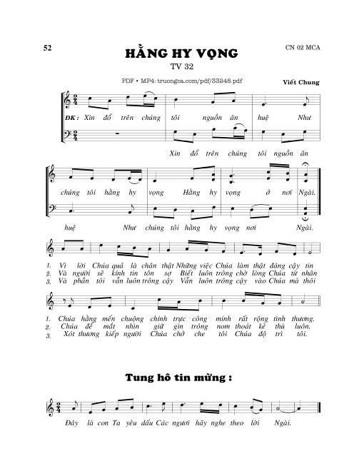 Thánh Vịnh 32, Hằng Hy Vọng