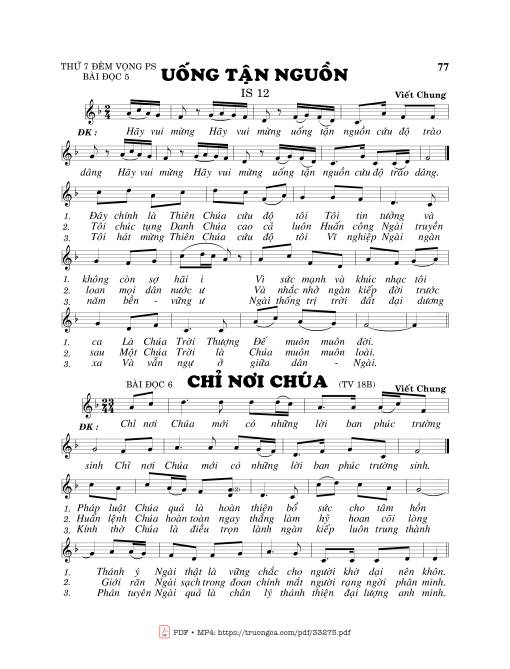 Sheet PDF of Uống Tận Nguồn