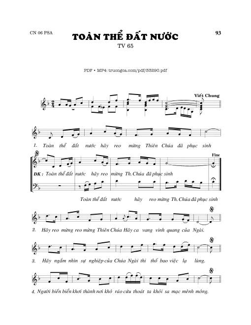 Thánh Vịnh 65, Toàn Thể Đất Nước