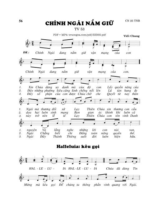 Sheet PDF of Thánh Vịnh 53, Chính Ngài Nắm Giữ