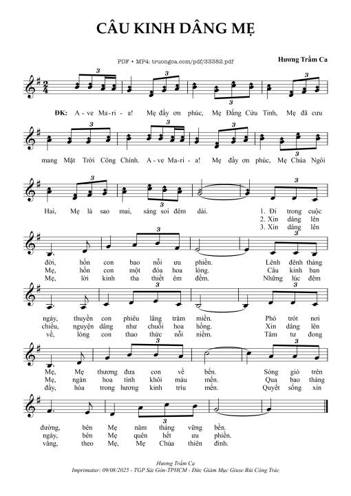 Câu Kinh Dâng Mẹ