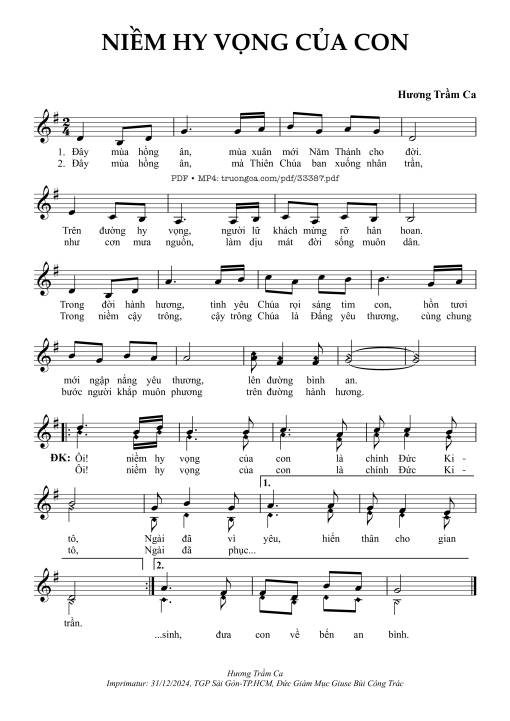 Niềm Hy Vọng Của Con