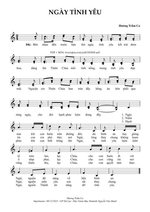 Ngày Tình Yêu - Hương Trầm Ca