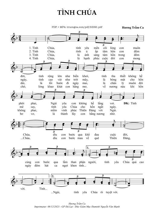 Tình Chúa - Hương Trầm Ca