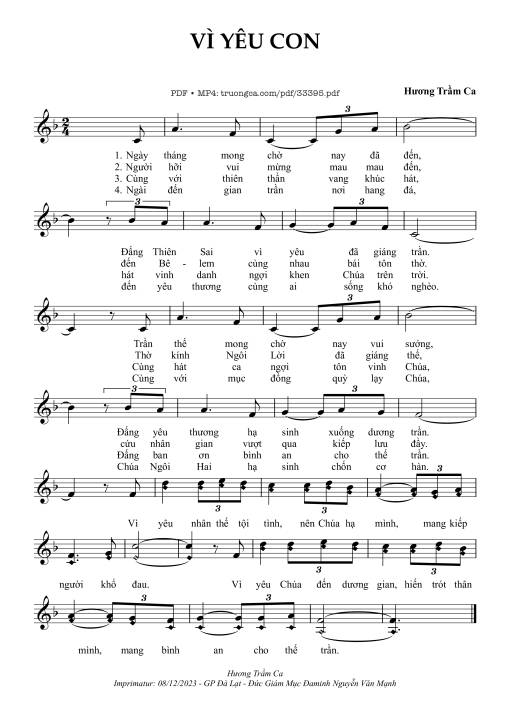 Vì Yêu Con - Hương Trầm Ca