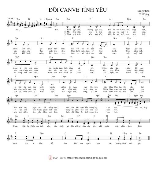 Sheet PDF of Đồi Canve Tình Yêu