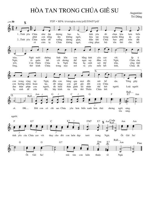 Hòa Tan Trong Chúa