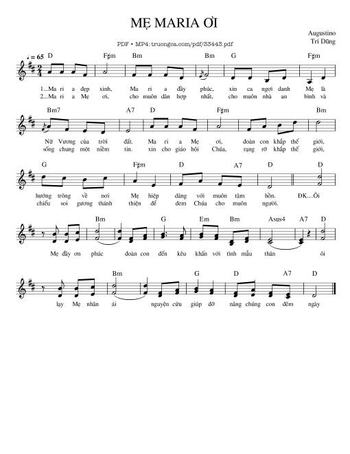 Mẹ Maria Ơi - Agustino Trí Dũng