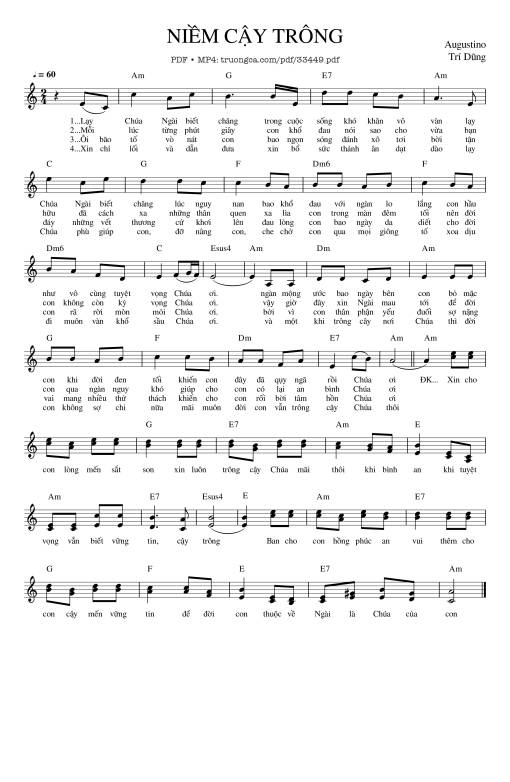 Niềm Cậy Trông - Agustino Trí Dũng