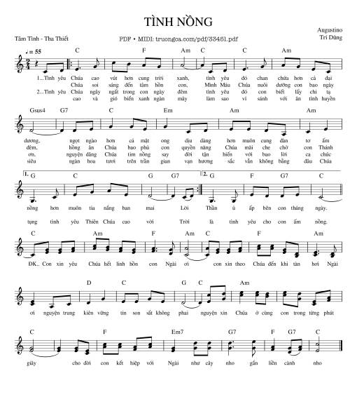 Tình Nồng - Agustino Trí Dũng