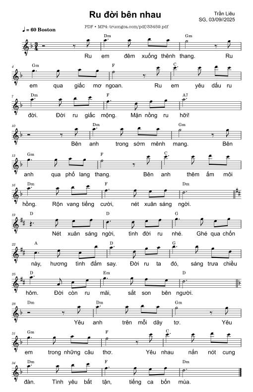 Ru đời bên nhau - Trần Liêu