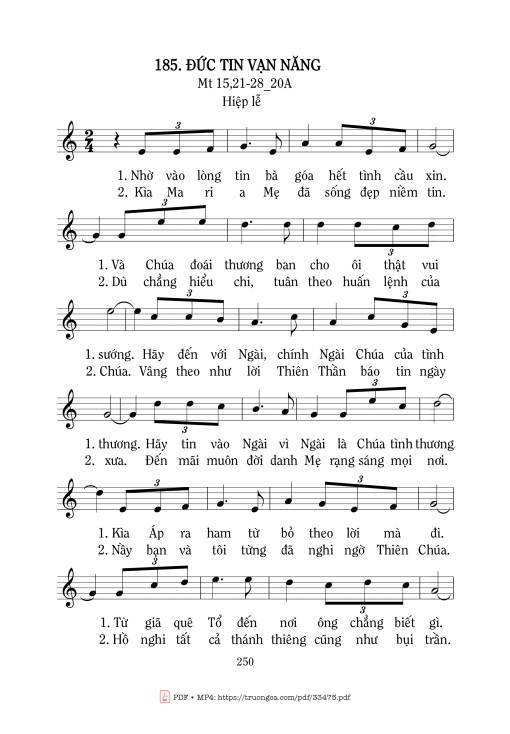 Sheet PDF of Đức Tin Vạn Năng