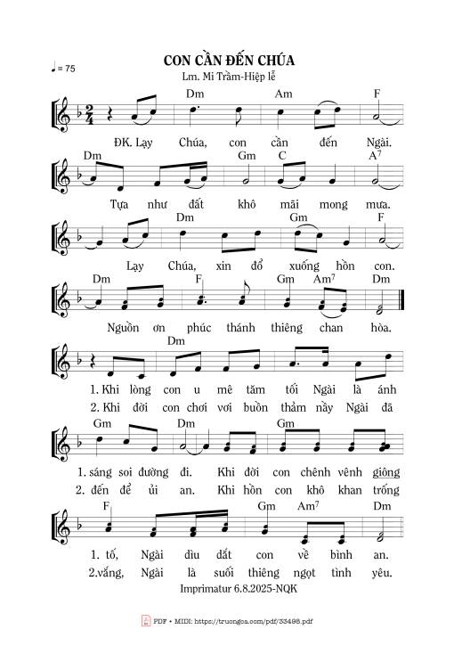 Con Cần Đến Chúa