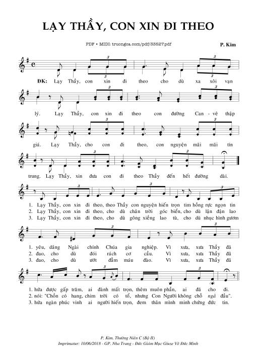 Lạy Thầy Con Xin Đi Theo