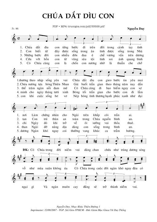 Sheet PDF of Chúa Dắt Dìu Con