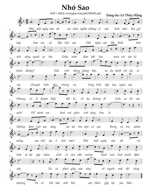 Nhớ sao - Lê Thúy Hằng