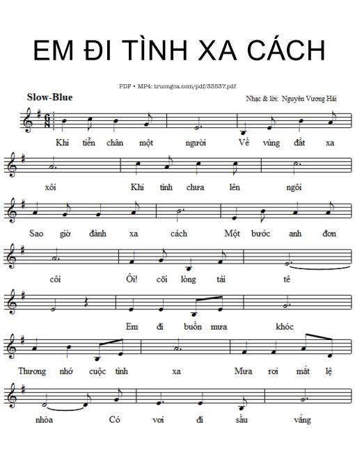 Em đi tình xa cách