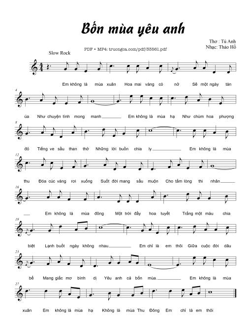 Bốn mùa yêu anh - Thảo Hồ