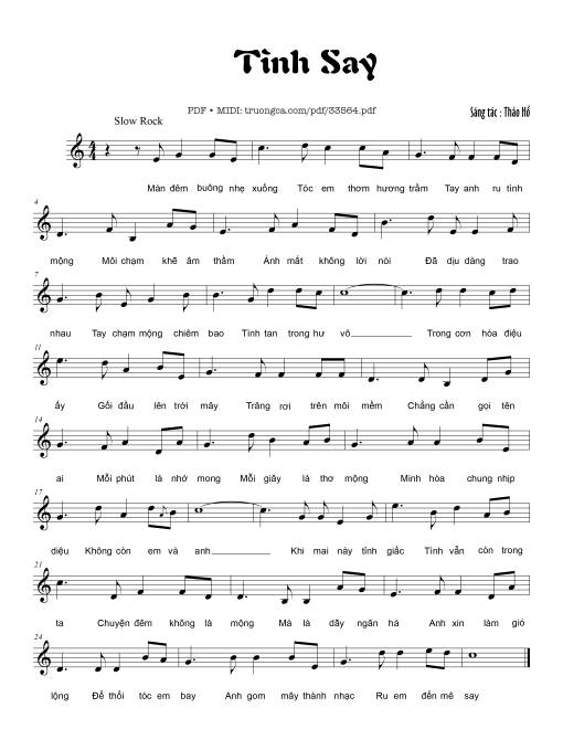 Tình say - Thảo Hồ