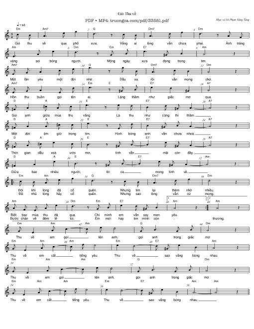 Gió thu về - Phạm Năng Tùng