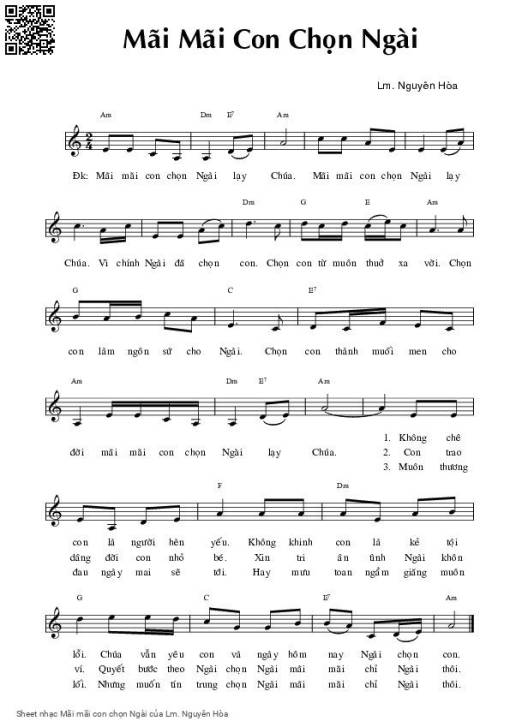 Sheet PDF of Mãi mãi con chọn Ngài