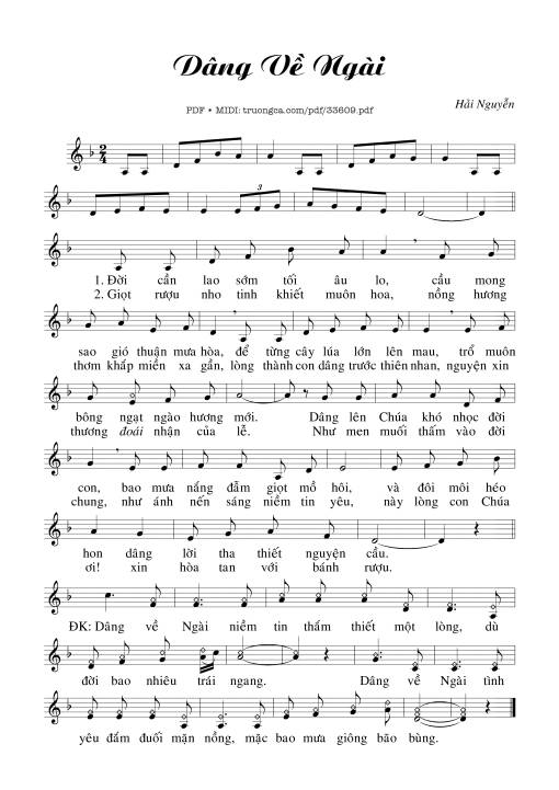 Dâng Về Ngài - Hải Nguyễn