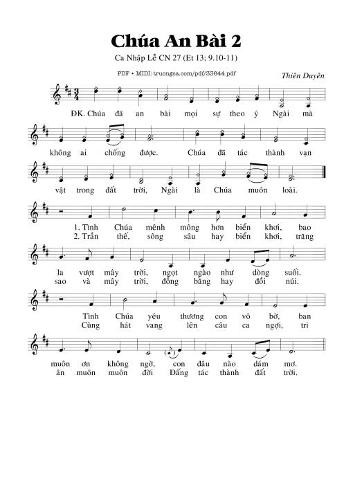 Chúa An Bài. 2 - Thiên Duyên