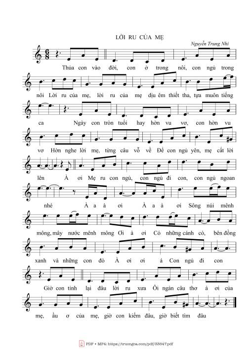 Lời ru của mẹ