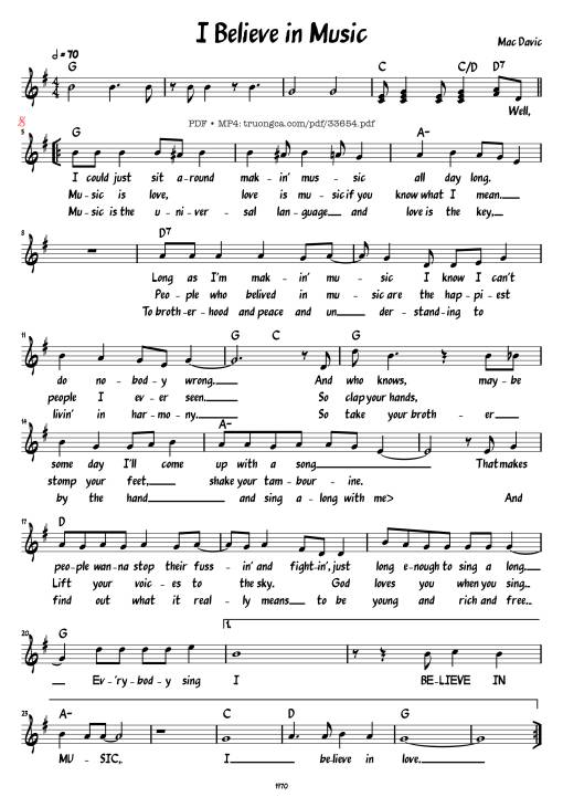 I Believe in Music