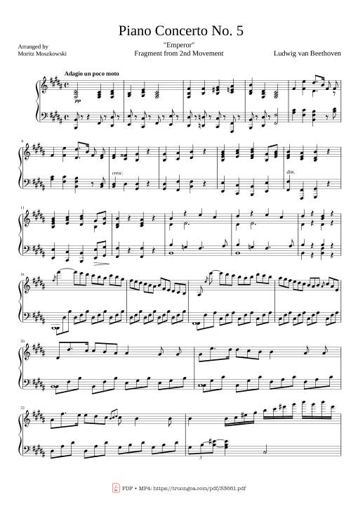 Adagio from Beethoven Emperor concerto No.5, Op.73