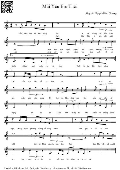 Sheet PDF of Mãi yêu em thôi
