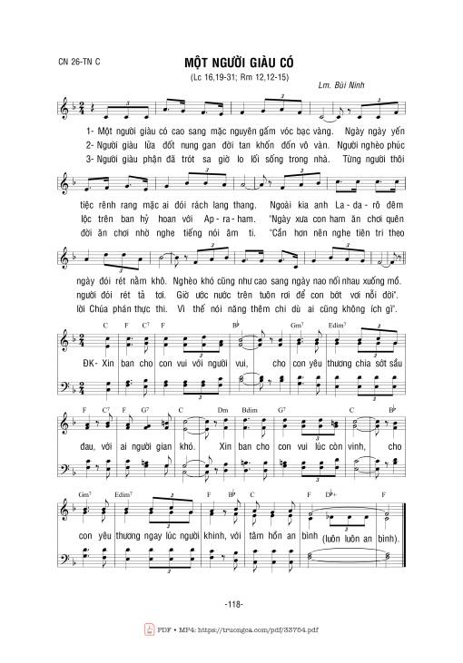 Sheet PDF of Một Người Giàu Có